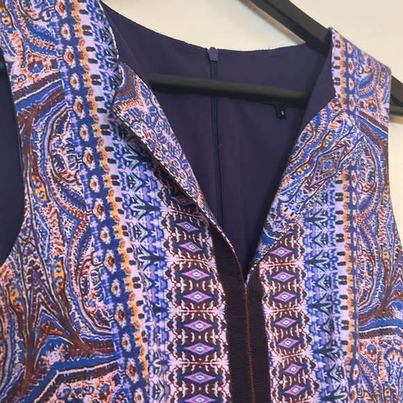 Nanette Lepore Kaleidoscope Sleeveless Dress Size 0 💙💜💛🤎 It has pockets! 👗 - Picture 5 of 17